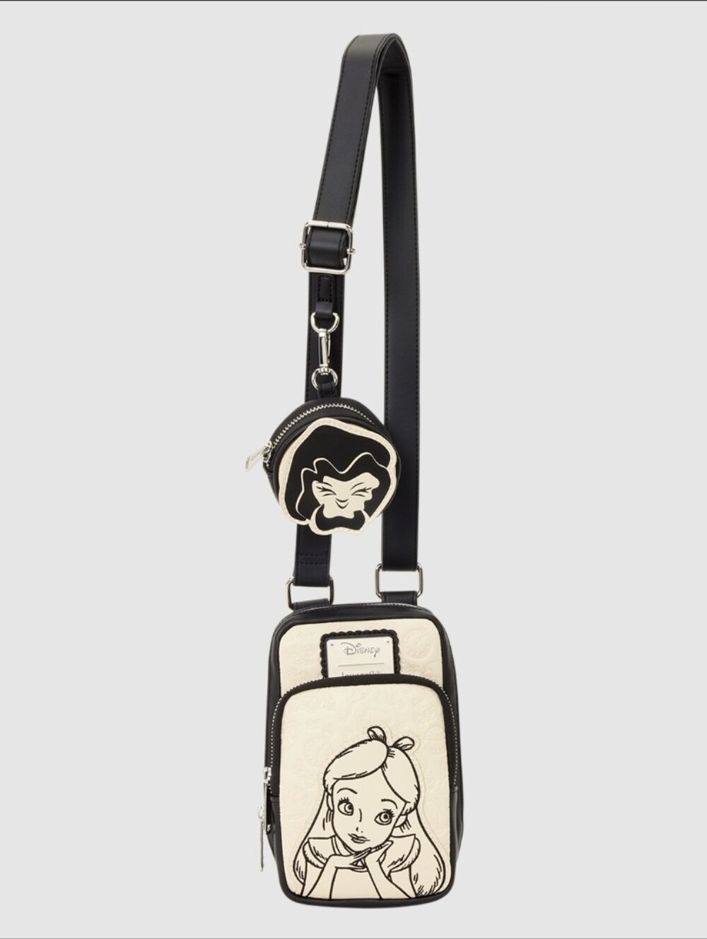 2pc Loungefly Disney Alice in Wonderland Mini Tote Crossbody Bag/ Cell/Coin Bag - Picture 6 of 7